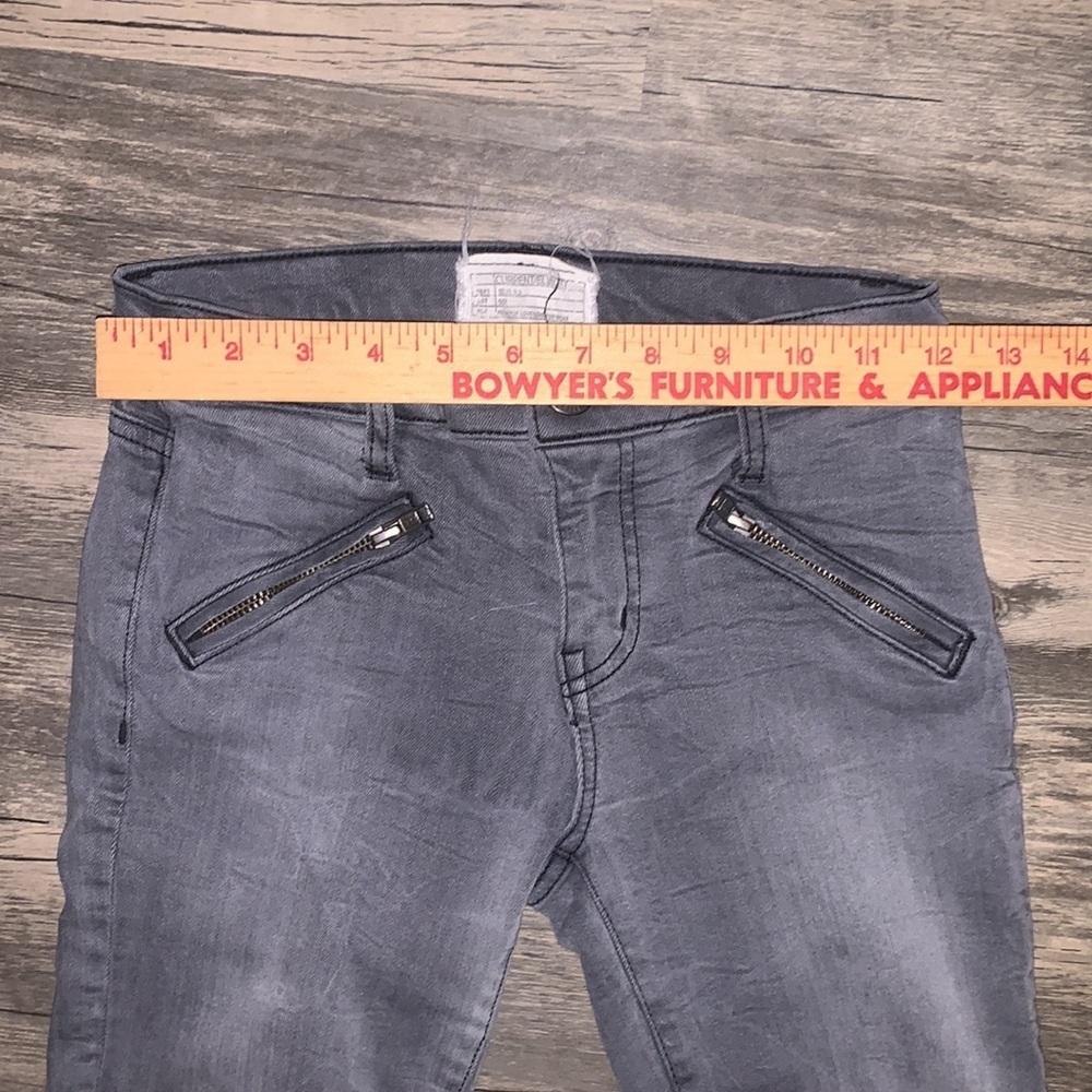 Current / Elliott Y2K lowrise Jeans Gray Skinny Stretch Denim size 24 - Picture 9 of 12